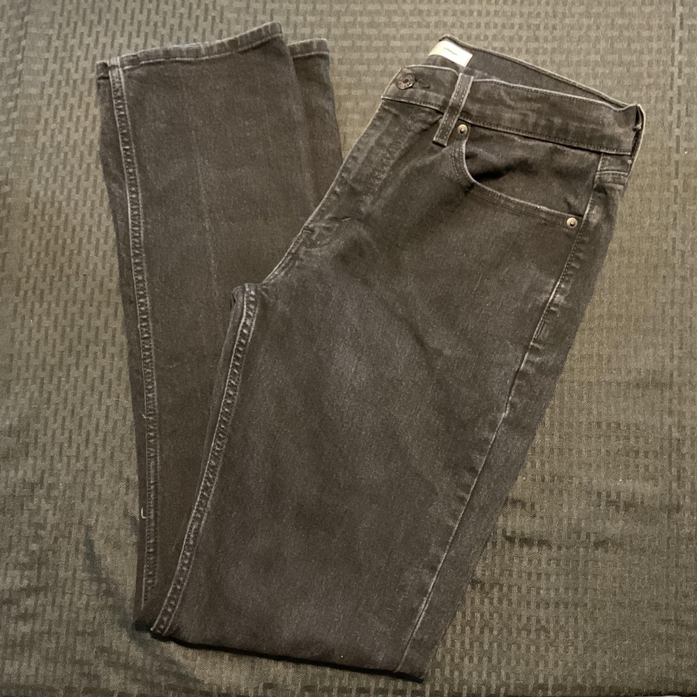 Levi Strauss Signature Jeans Mens 32x34 Black Charcoal Straight Denim Pants